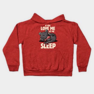 If You Love Me Let Me Sleep Cute Lazy Dragon Gift Kids Hoodie